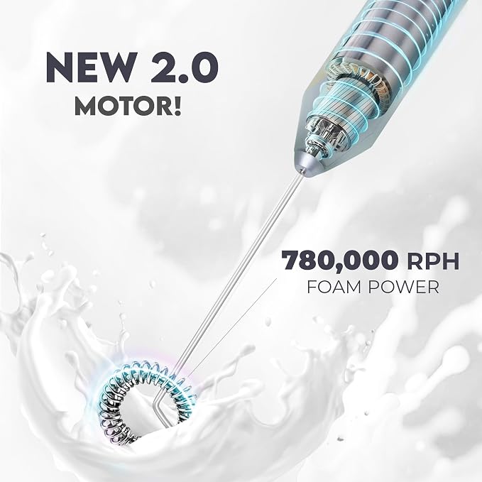 Zulay Kitchen Powerful Frother Wand AA Batteries Included, Ultra Fast Handheld - Image 7