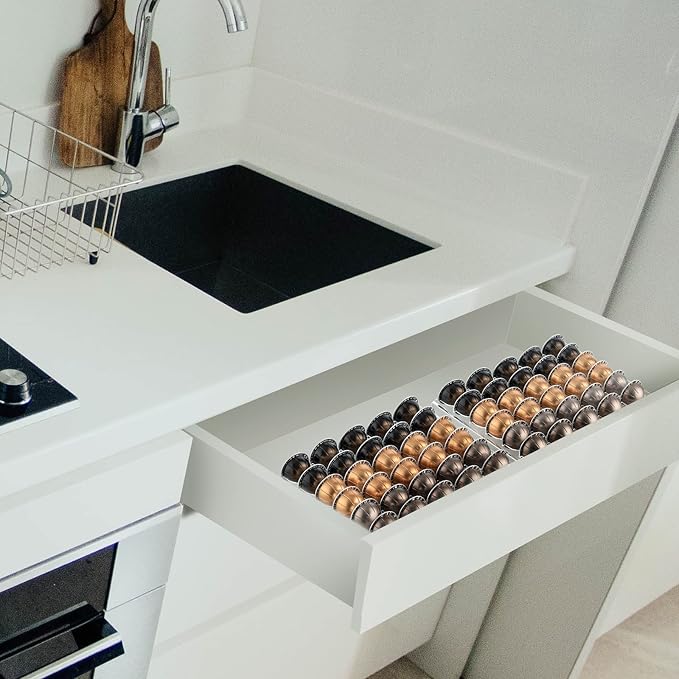 SUMERFLOS Coffee Capsule Storage Tray, Drawer Insert Organizer Holds 30 Pods - Image 7