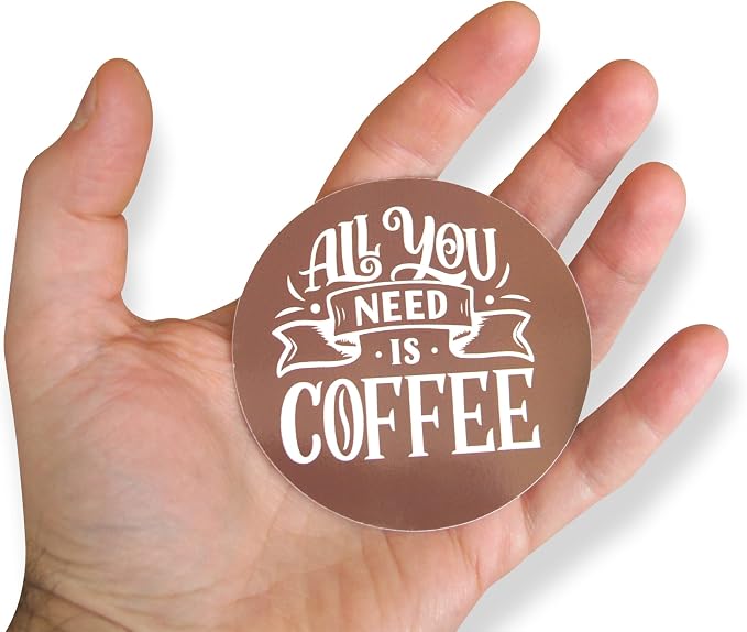 Novel Merk Coffee Word Art Vinyl Stickers - Image 3