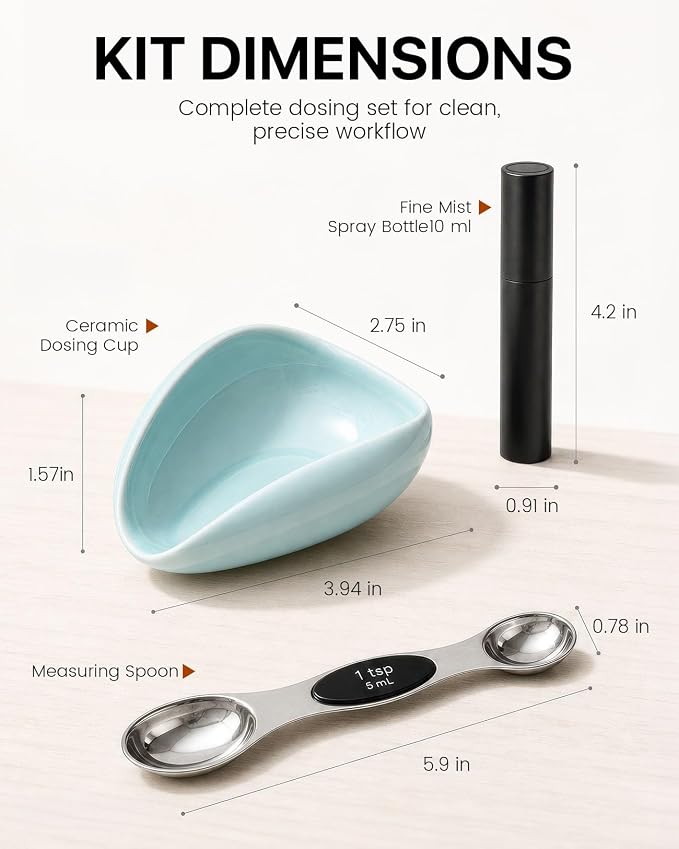 Ceramic Coffee Bean Dosing Cup + 10ml/0.35oz Sprayer + 5ml/0.18oz Dual-Headed - Image 5