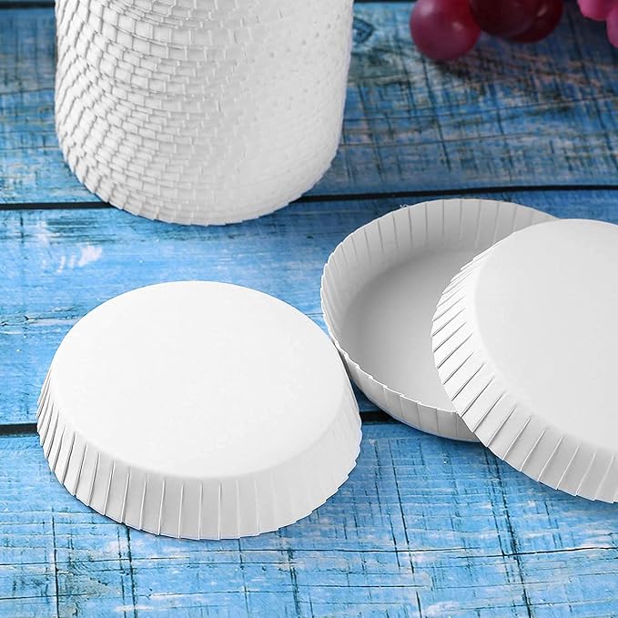 KISSHAKE 100 PCS Disposable Paper Cup Cover Hot Cup Lid Recycled Drinking Lid - Image 5