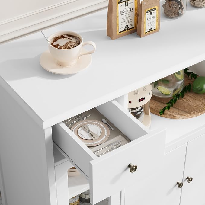 HORSTORS Microwave Cabinet, Kitchen Storage Cabinet - Image 5