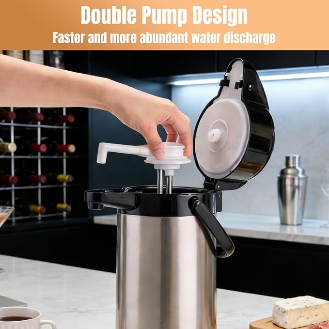 Upgraded Airpot Coffee Carafe - 84oz/2.5L Coffee Carafe - Image 5
