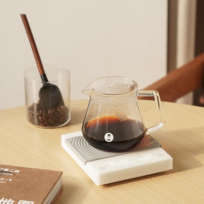 TIMEMORE Coffee Scale Basic 2.0 Electronic Espresso White Scale - Image 2