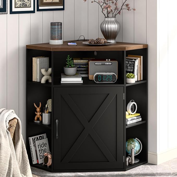 Vabches Corner Cabinet, Corner Storage Shelf by Vabches