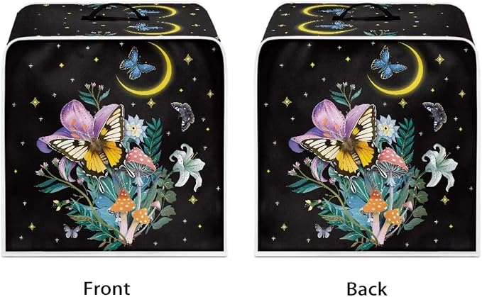 Butterfly Mushroom Coffee Maker Cover Dust Protection Coffee Machine Appliances - Image 2