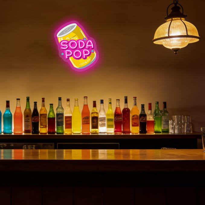 Allball Soda Pop Neon Sign, Beverage Neon Light USB Powered LED Soda Can - Image 3