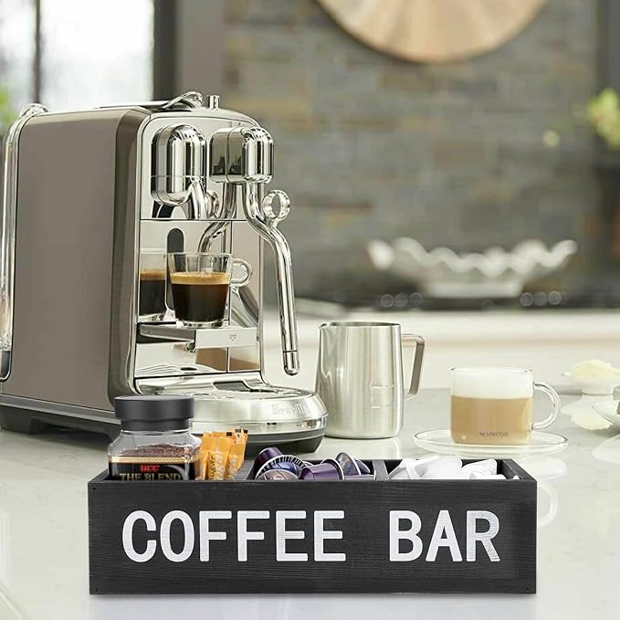 ELLDOO Coffee Bar Wooden Storage Box - Image 7