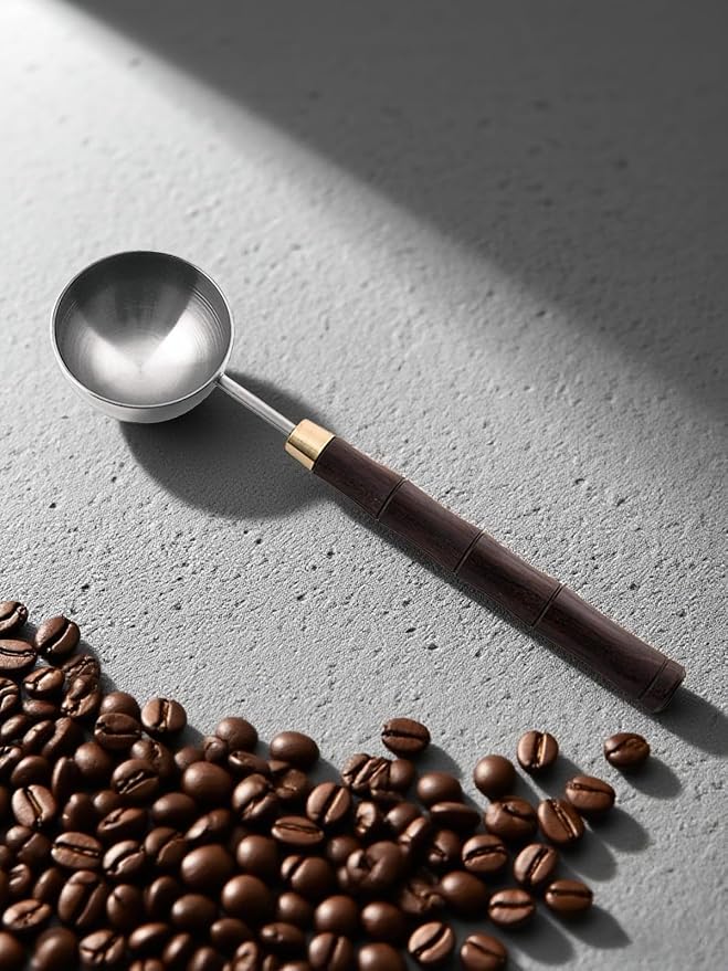 Ebony Wood Handle Coffee Spoon – Exquisite and Portable Stainless Steel Spoon - Image 2