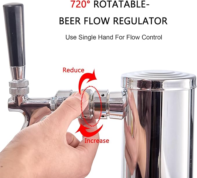 Beer Faucet Flow Control Adapter US Beer Tap Liquid and Foam Control Valve - Image 3