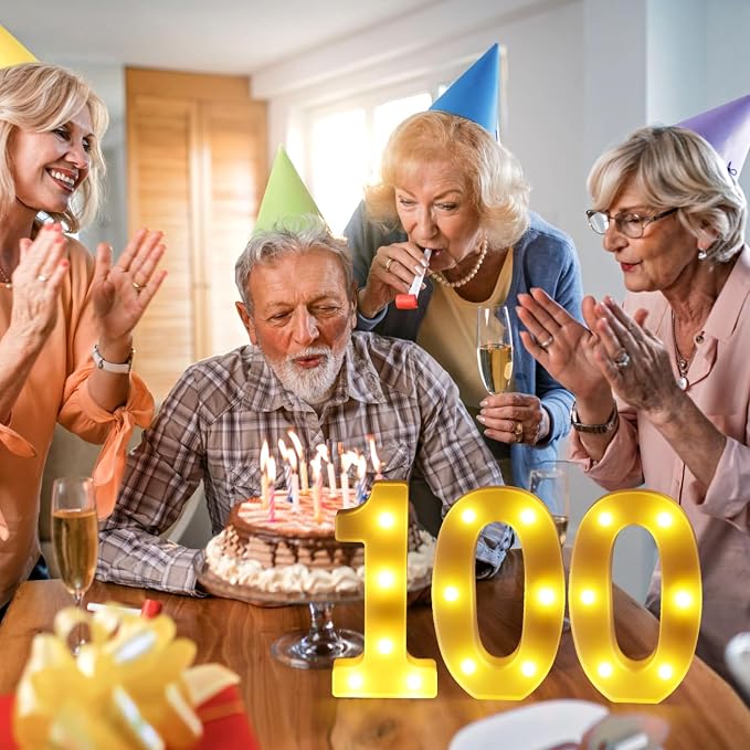 100th Birthday Decorations for Women Men, 100 Birthday Decorations for - Image 6
