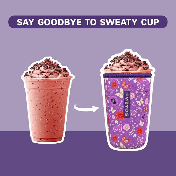 Reusable Insulated Neoprene Iced Coffee Sleeves - Image 3