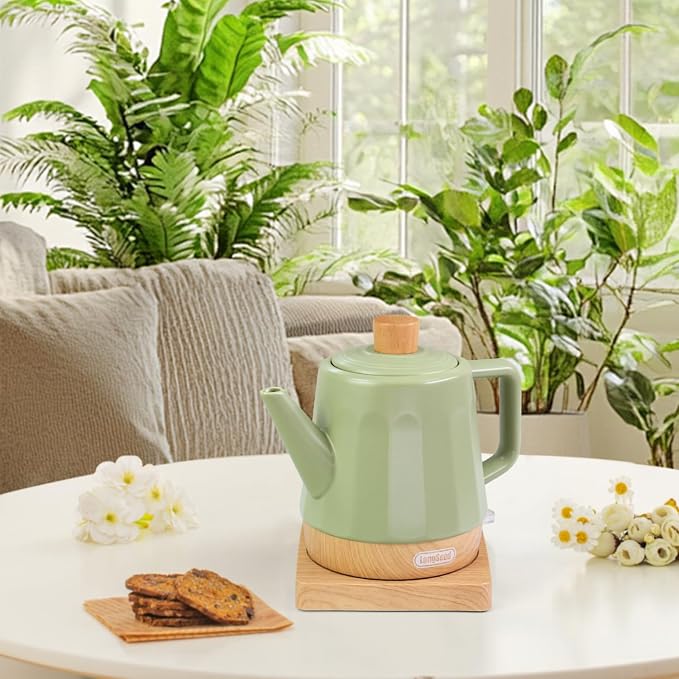 Ceramic Electric Kettle 1.2L, Automatic Shut Off Tea Kettle & Hot Water Boiler - Image 3