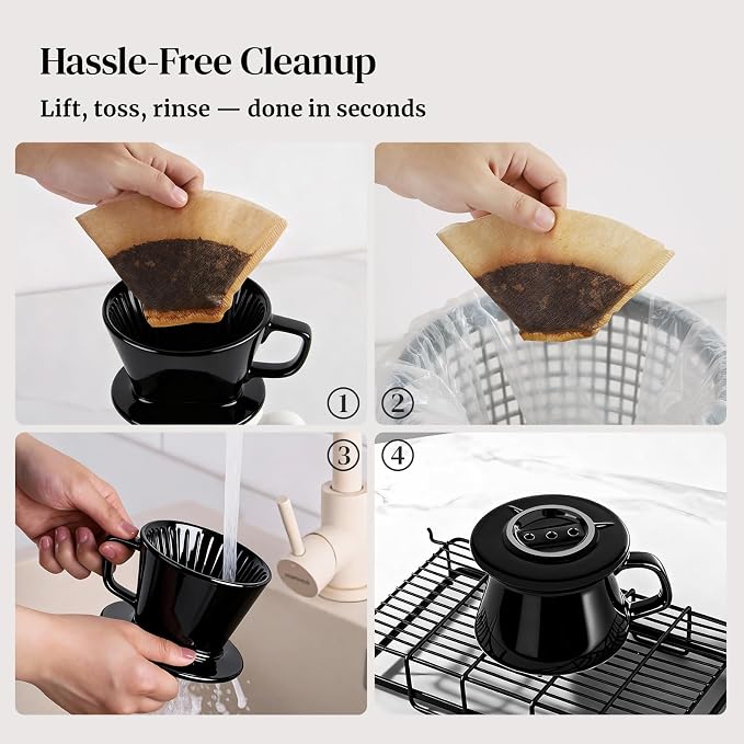 DOWAN Pour Over Coffee Maker, Non-Electric Pour Over Coffee Dripper, Manual - Image 7