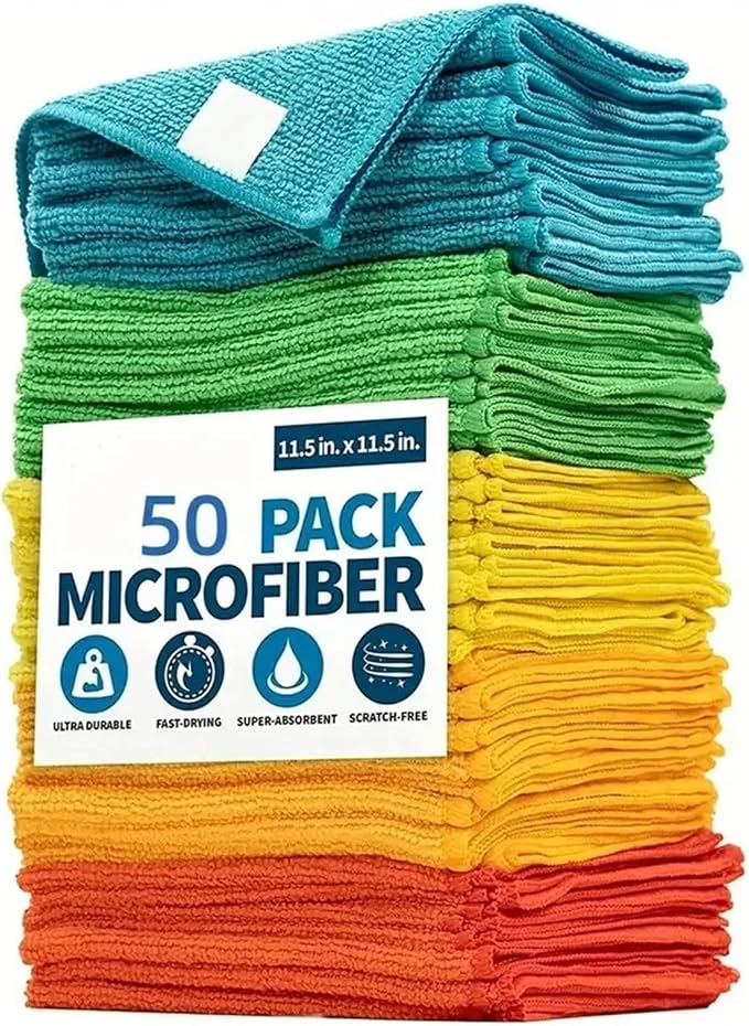 1-20Pcs Microfiber Towels Car Wash Drying Cloth Towel Household Cleaning Cloths - Image 2