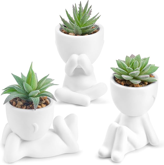 Der Rose 3pcs Fake Succulents Plants Artificial by DerRose