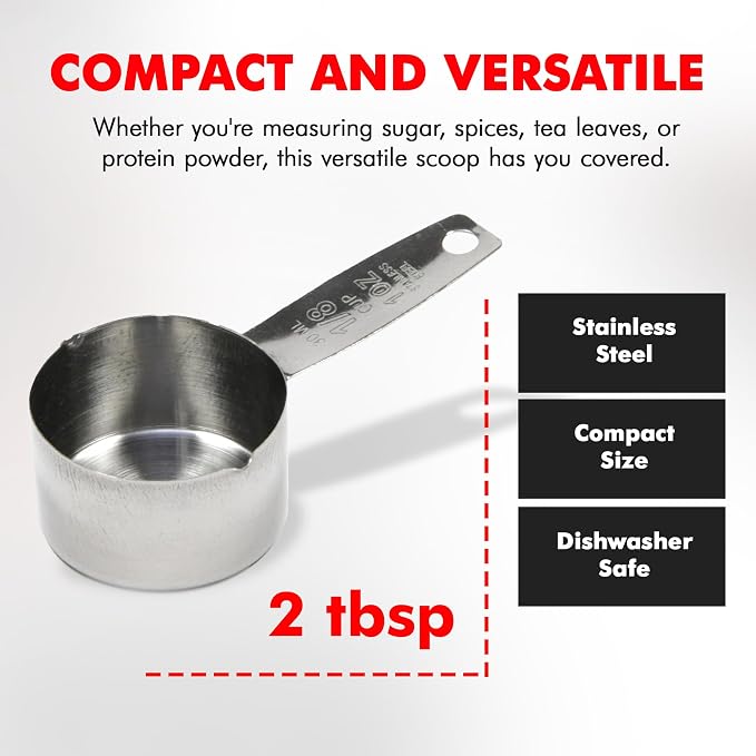 Chef Craft Select Coffee Measurer, 4 inch 2 tbsp, Stainless Steel - Image 4