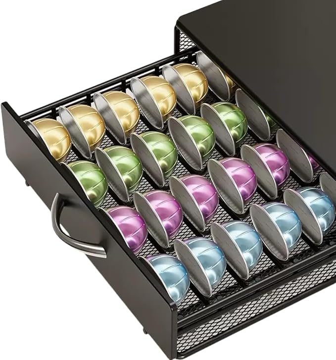 40 Coffee Pod Drawer, K Cup Holder，Coffee Capsule Storage Organizer，Black - Image 5