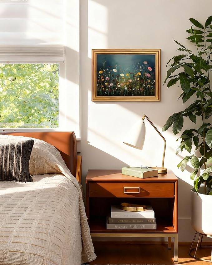 VIYYIEA Gold Framed Art Prints, Wildflower Floral Vintage Art Painting - Image 5