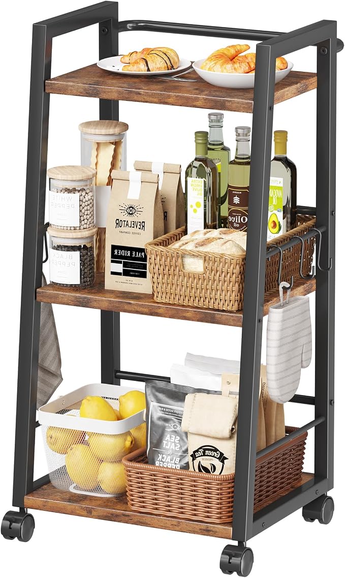 Homeiju 3 Tier Kitchen Storage Cart - Image 2