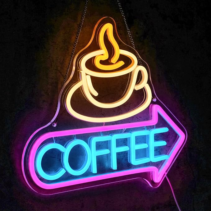 Coffee Neon Sign for Wall Decor Dimmable Coffee Bar Led Light Signs Coffee - Image 2