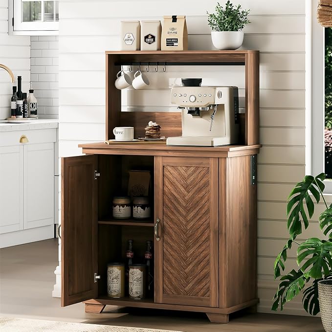 JOINICE Farmhouse Coffee Bar Cabinet by Joinice