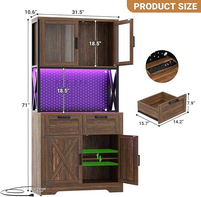 Unikito 71" Pantry Cabinet - Image 3