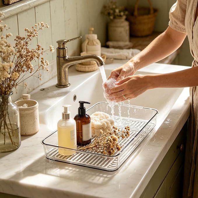 Plastic Drain Tray Bottle Cup Dish Drying Rack - Image 2