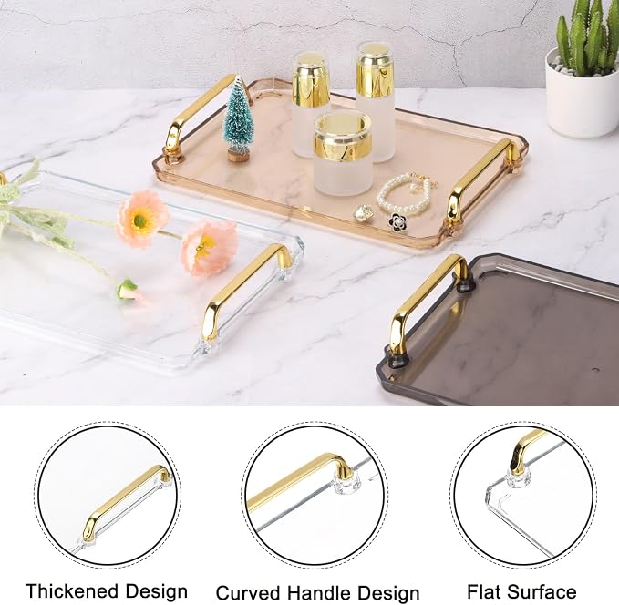 PATIKIL 16.1 x 8.7 Inches Plastic Serving Tray - Image 4