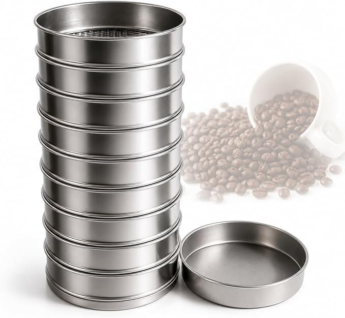 Coffee Bean Grading Sieve Set, Coffee Green Bean Stainless Steel Screen by Unknown