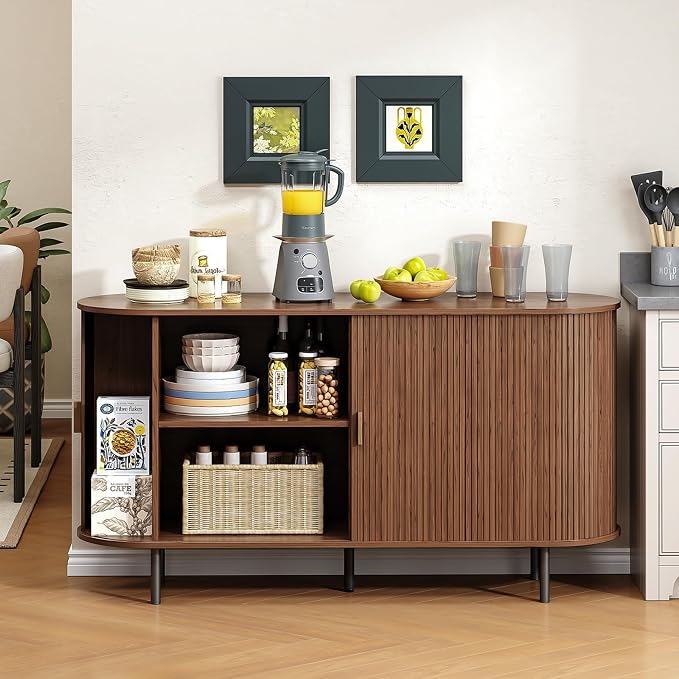 Buffet Cabinet with Storage, Coffee Bar Cabinet with Adjustable Shelf, Console - Image 4