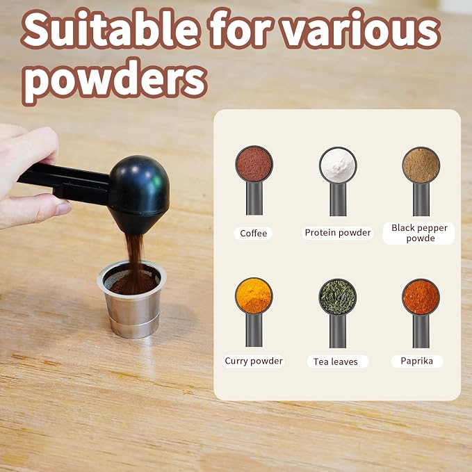 Coffee Scoop with Funnel for Ground Coffee, Protein Powder & Tea, for Reusable - Image 6