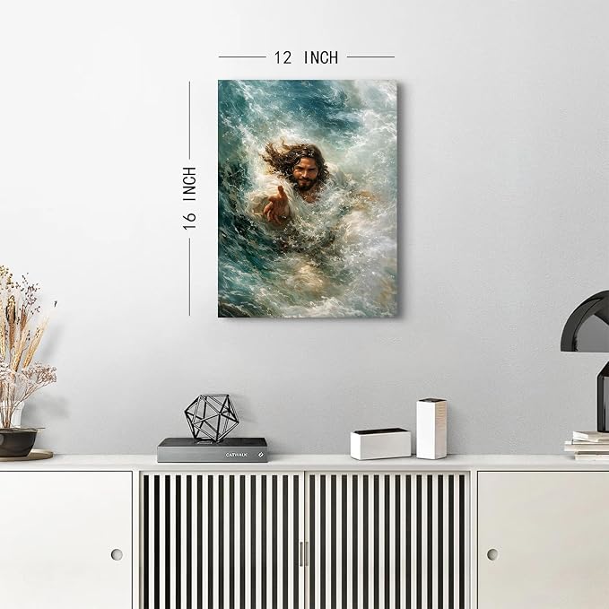 Christian Wall Art Jesus Wall Decor The Hand of God Picture - Image 3