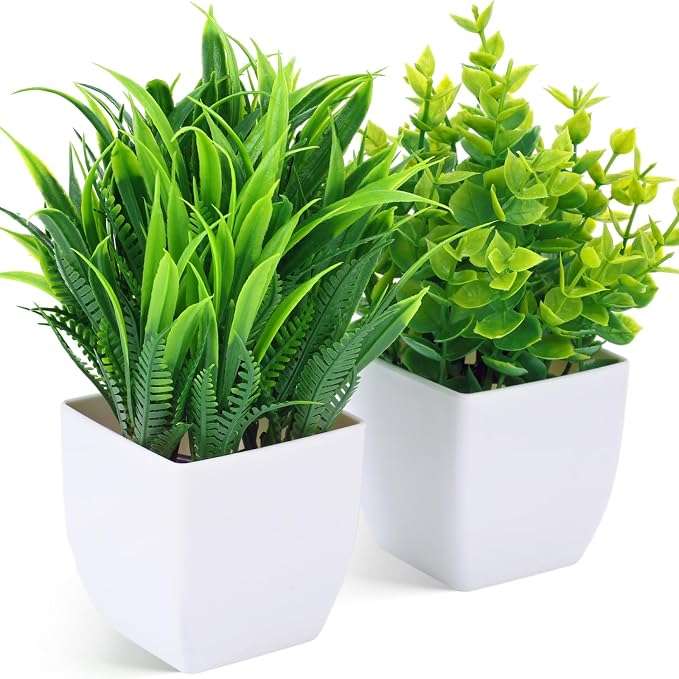 DomeStar 2PCS Fake Plants Indoor by DOMESTAR
