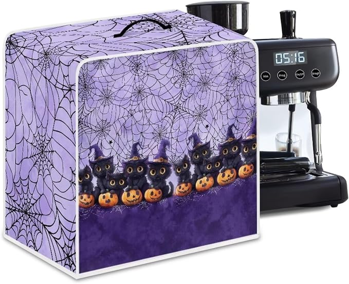 Cat Cobweb Coffee Maker Cover for Kitchen - Image 4