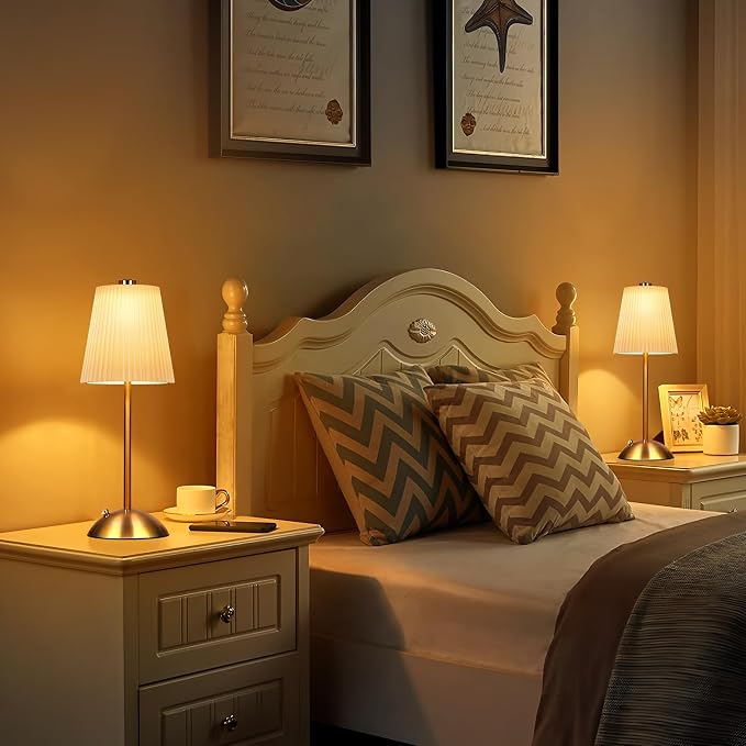 FRIDEKO HOME Rechargeable Table Lamp Gold - Image 2