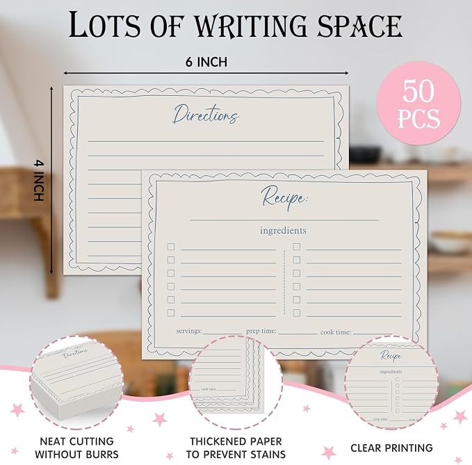 Family Recipe Cards, Bridal Shower and Wedding Recipe Cards, Bridal Shower - Image 2