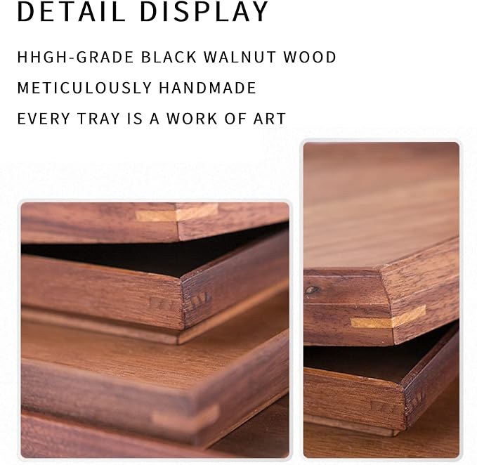 Wood Serving Trays for Home Bar Restaurant Coffee Shop - Image 3