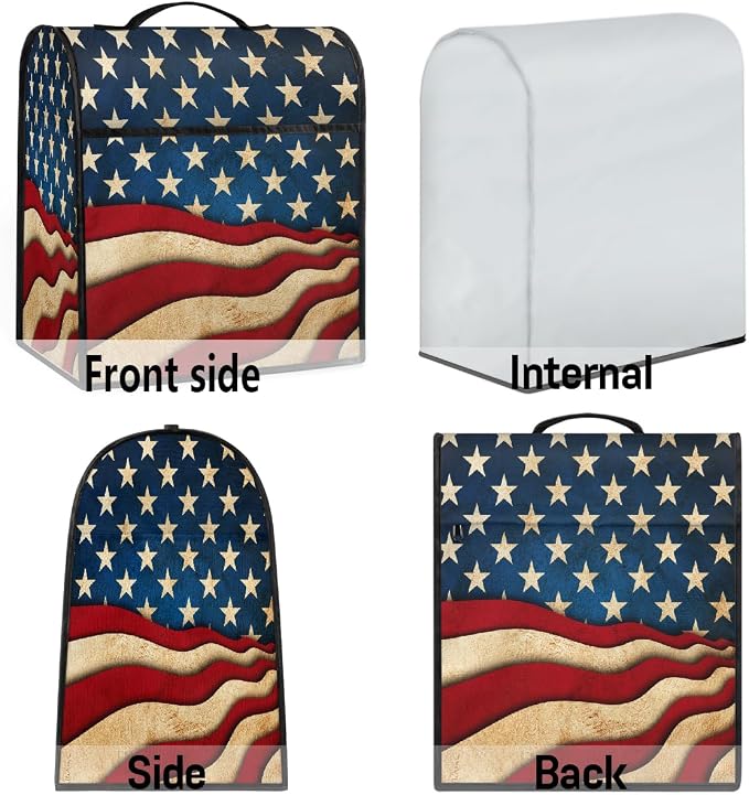 Flag Kitchen Aid Mixer Cover Compatible Stand Mixer Dust Cover | Abstract USA - Image 7