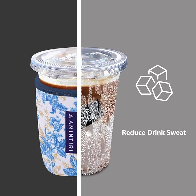 3 Pack Reusable Sleeve for Iced and Hot Drinks Cup, Neoprene Sleeve Compatible - Image 2