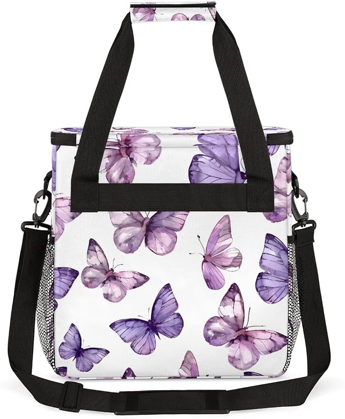 Butterfly Coffee Maker Carring Bag, Large Insulated Storage Organizer Case Tote - Image 5