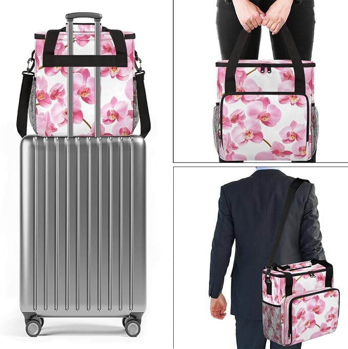 Pink Floral Coffee Machine Bag Compatible - Image 7