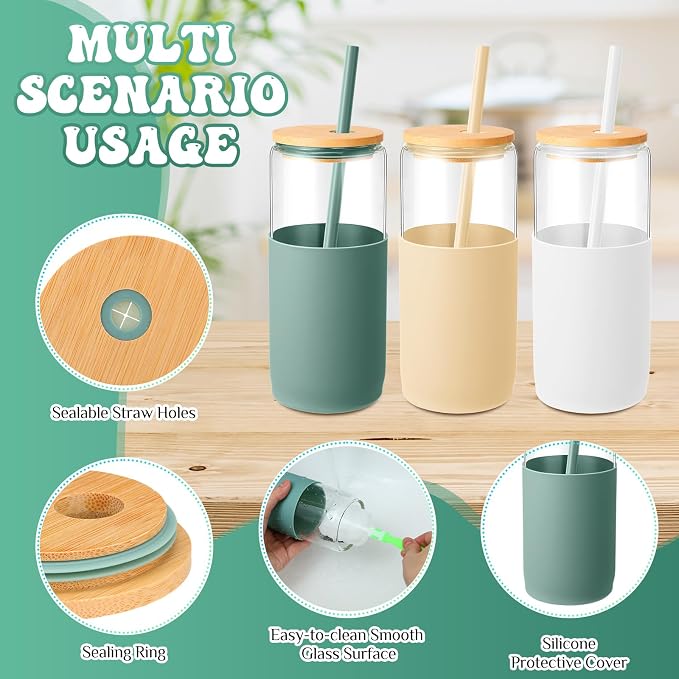 FillTouch 4 Pack Glass Cups - Image 4