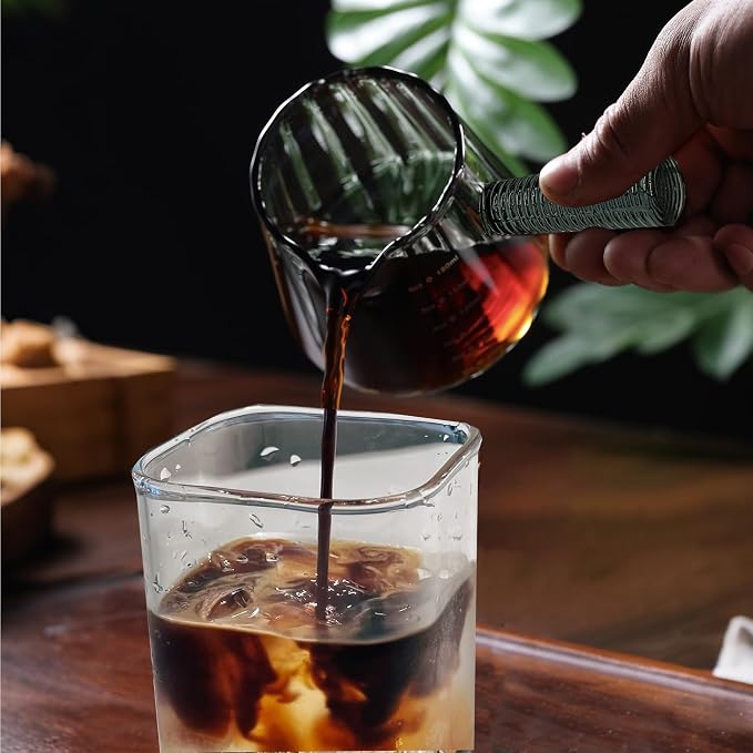 FANTESTICRYAN 6OZ Measuring Cup, Ribbed Borosilicate Glass Espresso Cup - Image 3