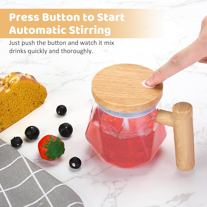 Yummy Sam Self Stirring Coffee Mug, 13.5 Oz Battery Powered Electric Milk - Image 3