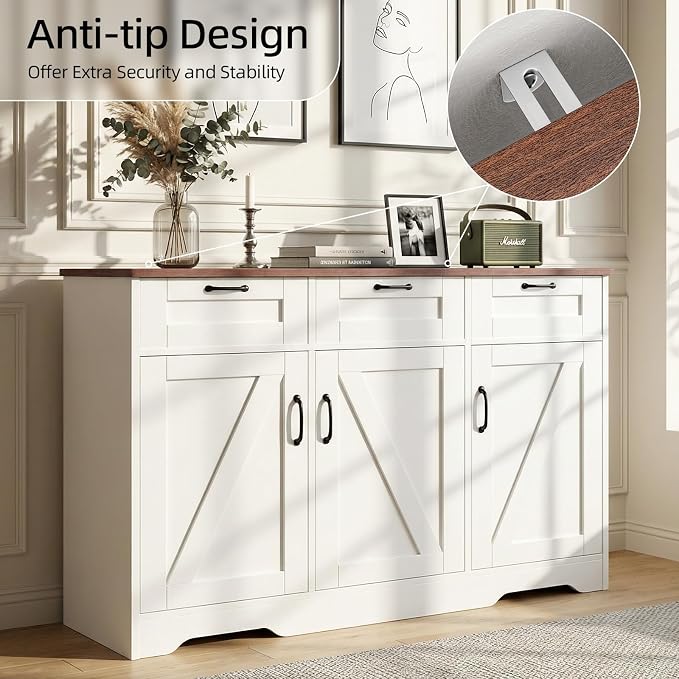 42" Farmhouse Buffet Cabinet - Image 5