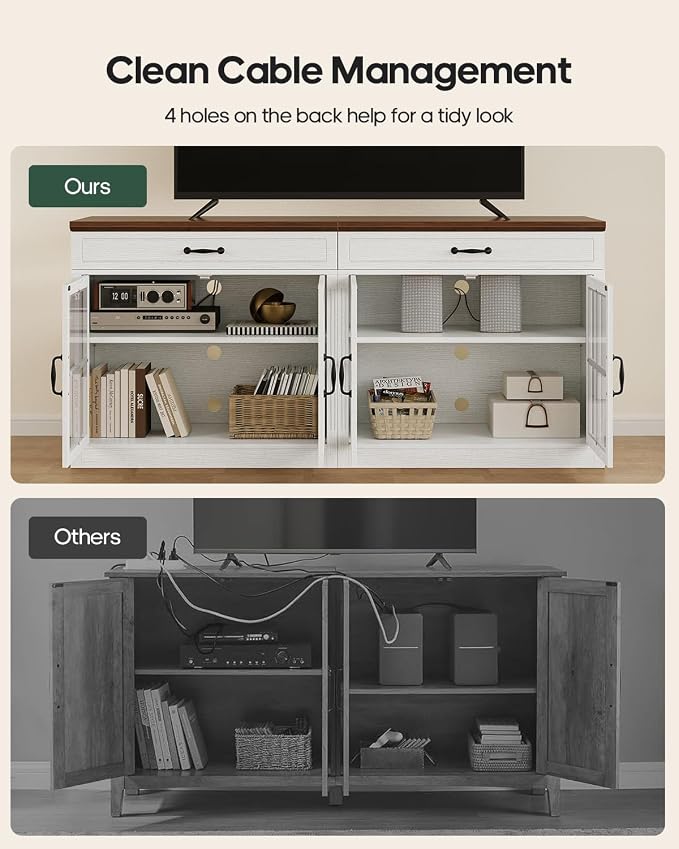 HAUOMS Modern Farmhouse Coffee Bar Cabinet - Image 8