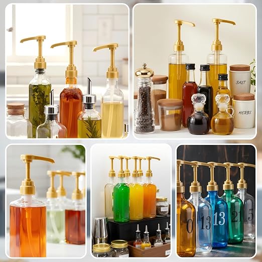 10 Pcs Coffee Syrup Pumps with Tip Covers, Compatible with Monin 750ml Glass - Image 6