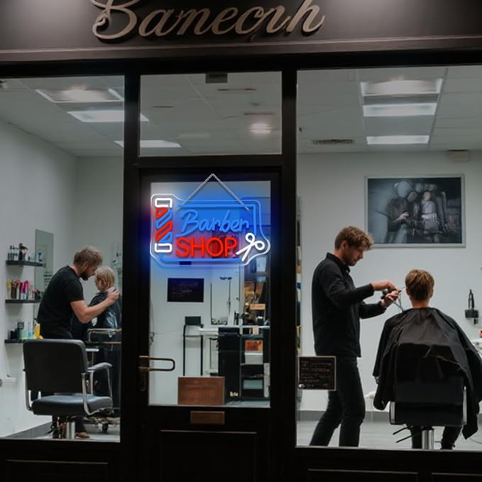 Looklight Barber Shop Neon Sign Barber Pole Led Signs - Image 3