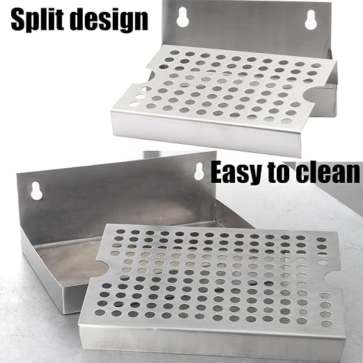 Sturdy 304 Nonrust Steel Wall Mounted Rectangular Pubs Drip Tray Feature Quick - Image 5